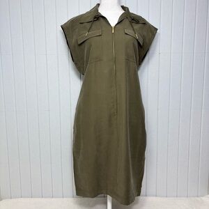 CALVIN KLEIN CAP SHORT SLEEVE SHEATH DRESS IN OLIVE Size 6 New